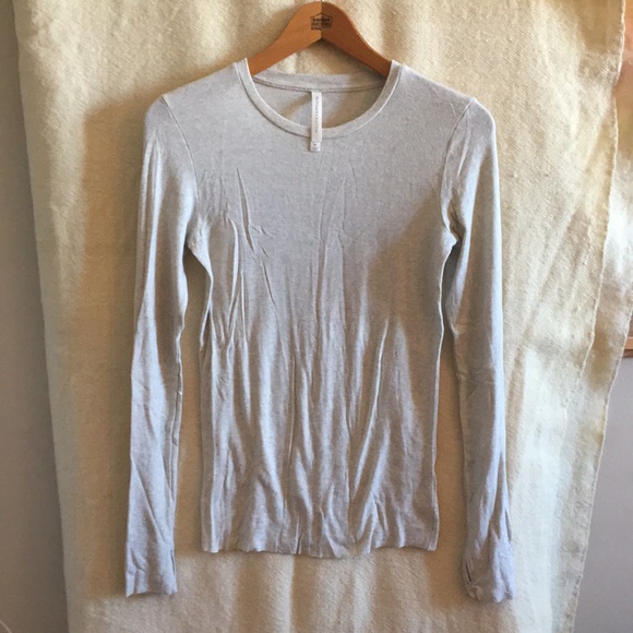 The Group Babaton Tops - Babaton Destination Longsleeve Heathered Oat